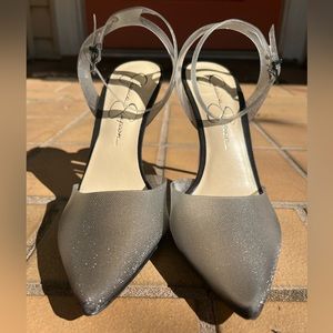 NWT Jessica Simpson shimmering PVC pumps, size 6